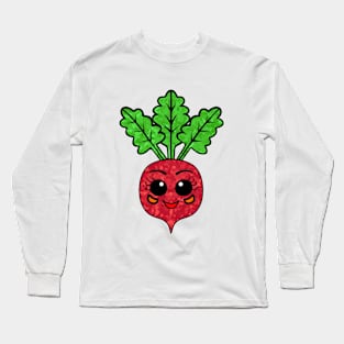 KAWAII Veggies Funny Beet Long Sleeve T-Shirt